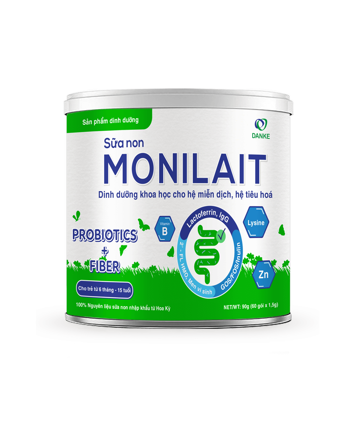 Sữa non Monilait Probiotics + Fiber
