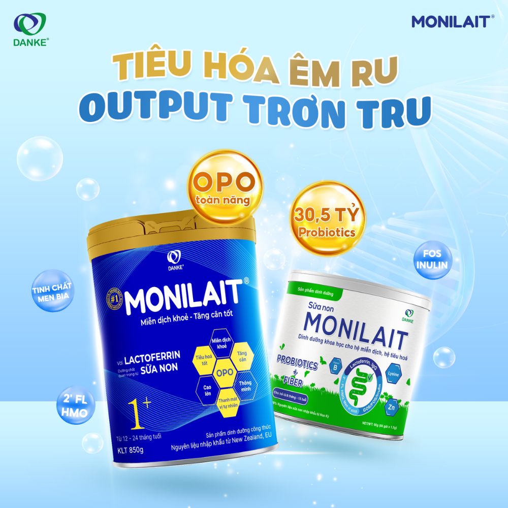 monilait lactoferrin và sữa non monilait probiotics